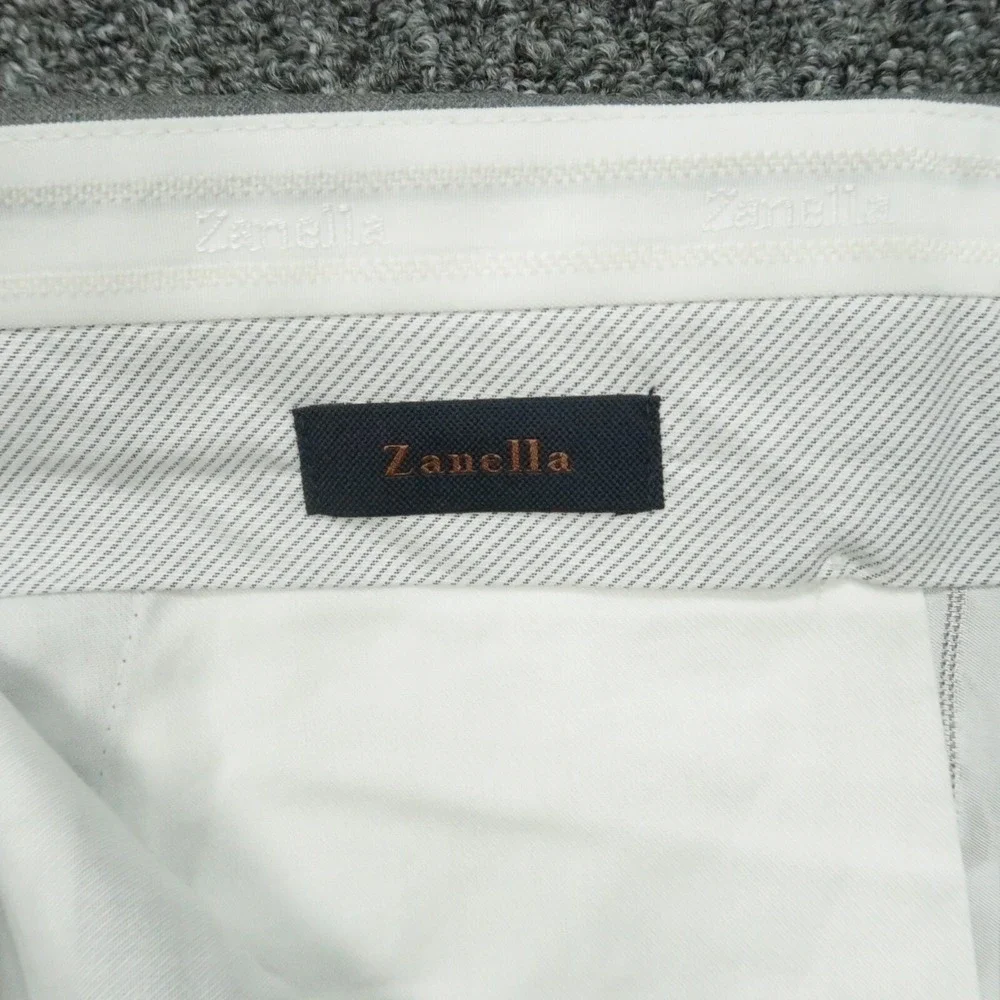 Zanella Pants Mens 46x22 Gray Wool Ken Quattro Lame Trousers NWT‎